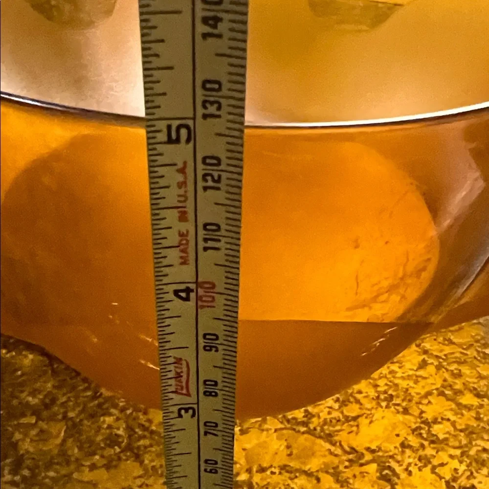 Tupperware Amber Chip/salad bowl. Flower-Shaped Bowl 14x5 exc condition